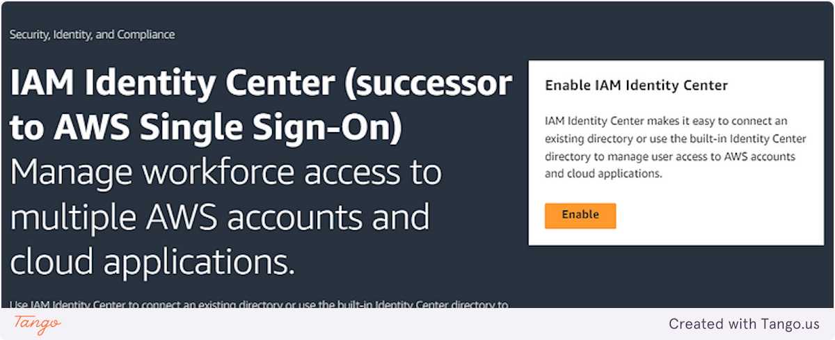 Enable IAM Identity Center