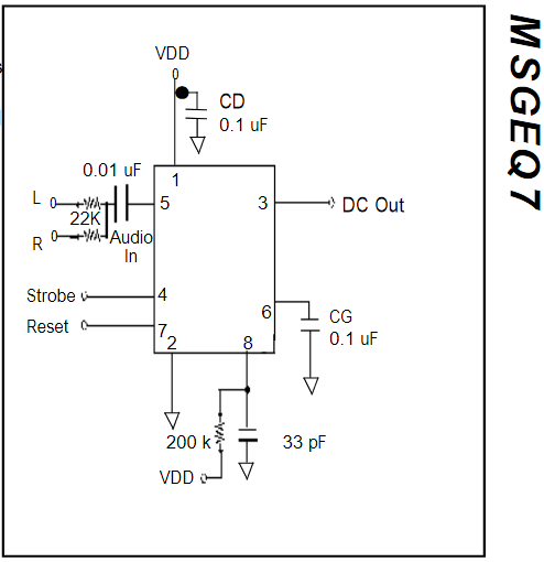 MSGEQ7 datasheed schematic