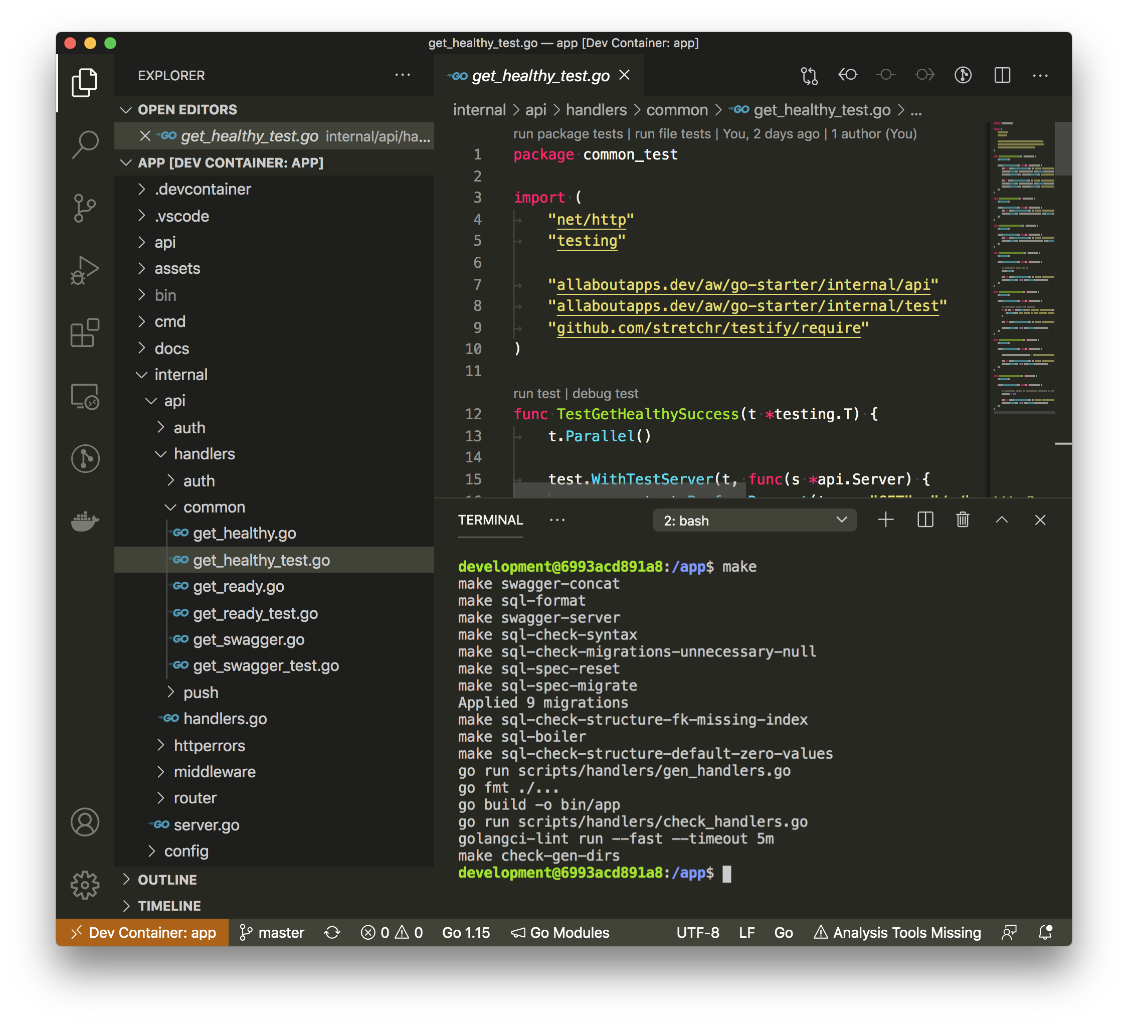 vscode devcontainer