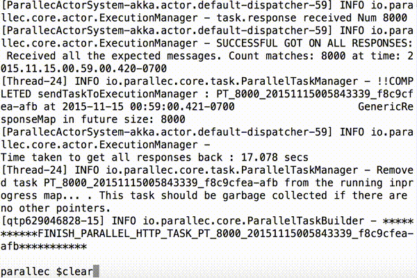 parallec HTTP Response Aggregation from 8000 servers in 12 seconds to memory