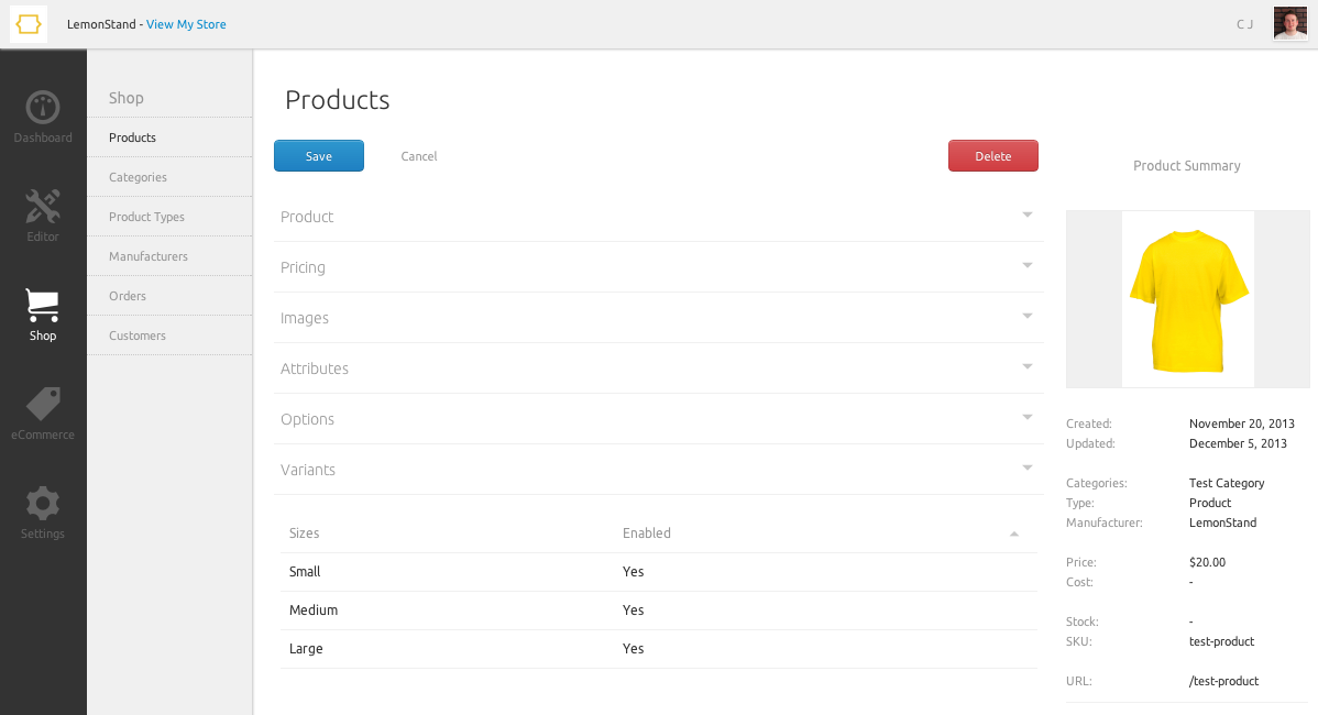 Product Variants