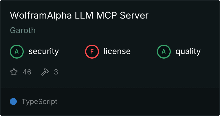 WolframAlpha LLM Server MCP server
