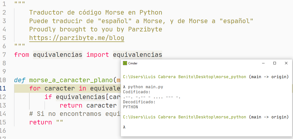 Convirtiendo entre Morse y texto plano con Python