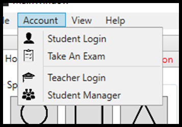 Accounts Menu