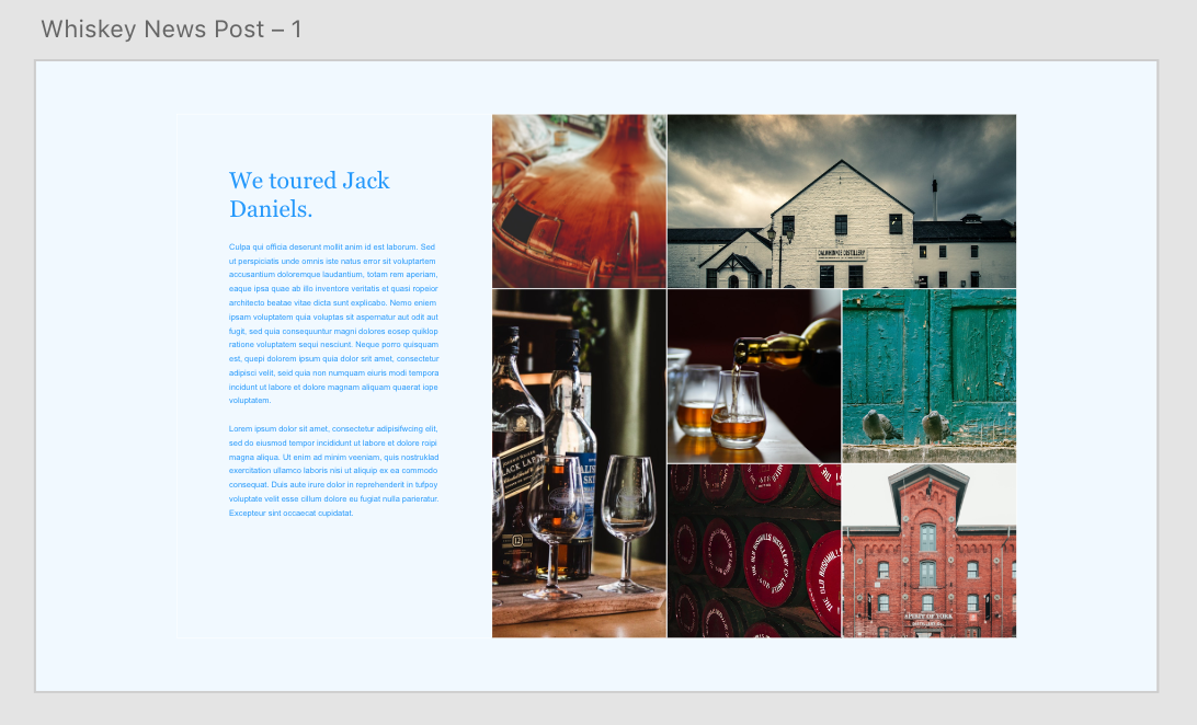 Whiskey News Wireframe 1