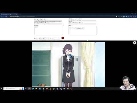 廣東話互動對答Azure OpenAI 加 Azure語音服務Live2D虛擬助理示範