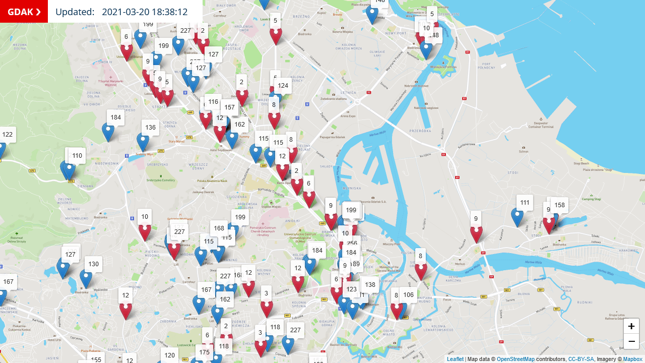 GDAK | Real-Time Public Transportation Map for Gdansk, Poland