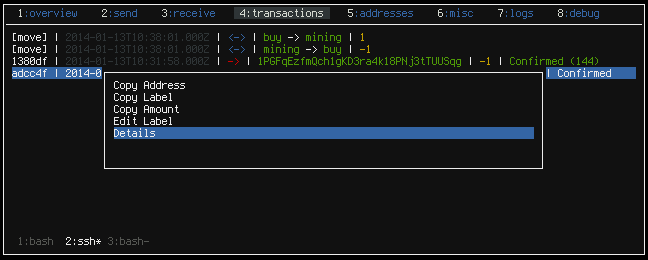 transactions menu 11