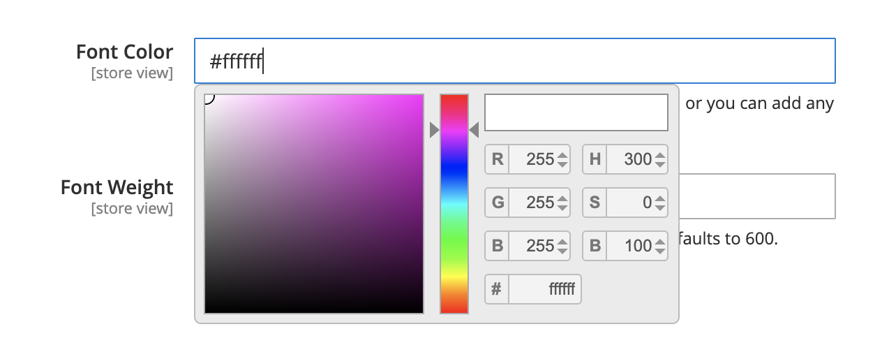 Background & Font Color Picker