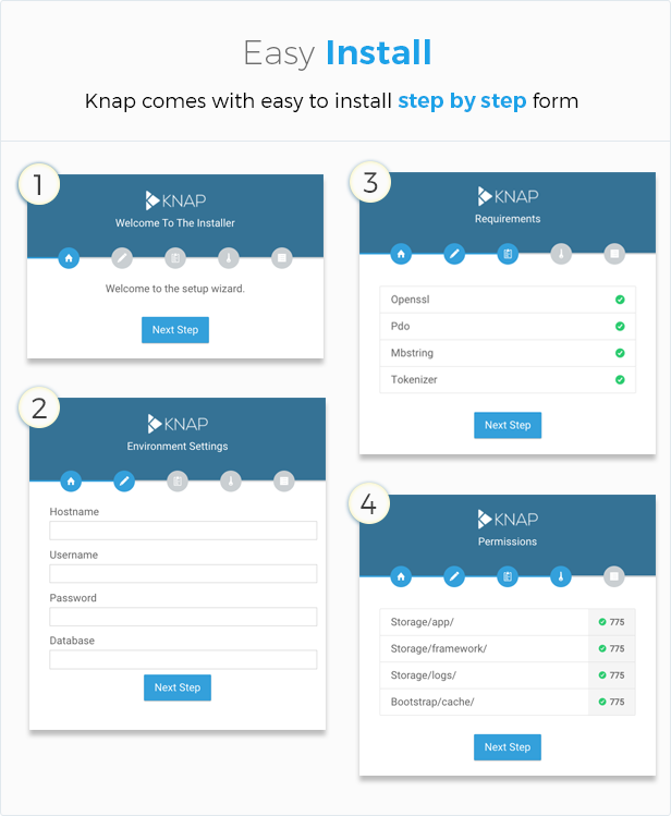 Laravel web installer