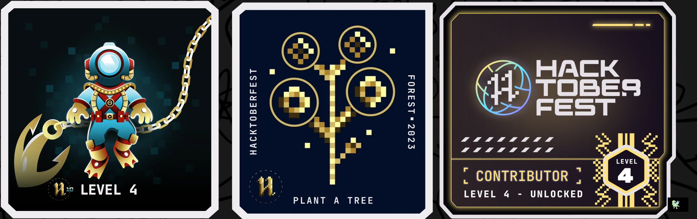 An image of @akashmelkeri's Holopin badges, which is a link to view their full Holopin profile