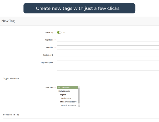  Create new product tags with ease