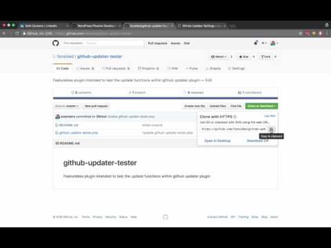 Video on installing plugin with Github Updater