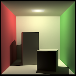 Cornell box rendered by our pathtracer