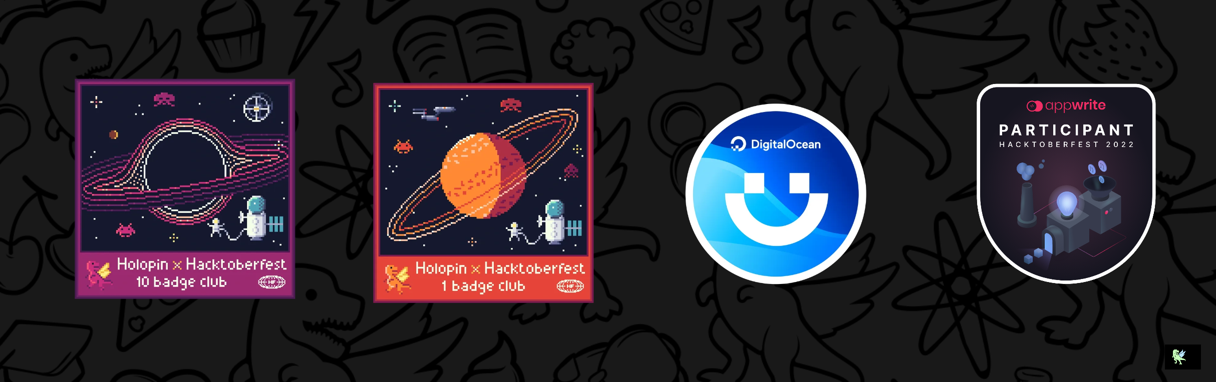 An image of @akghosh111's Holopin badges, which is a link to view their full Holopin profile