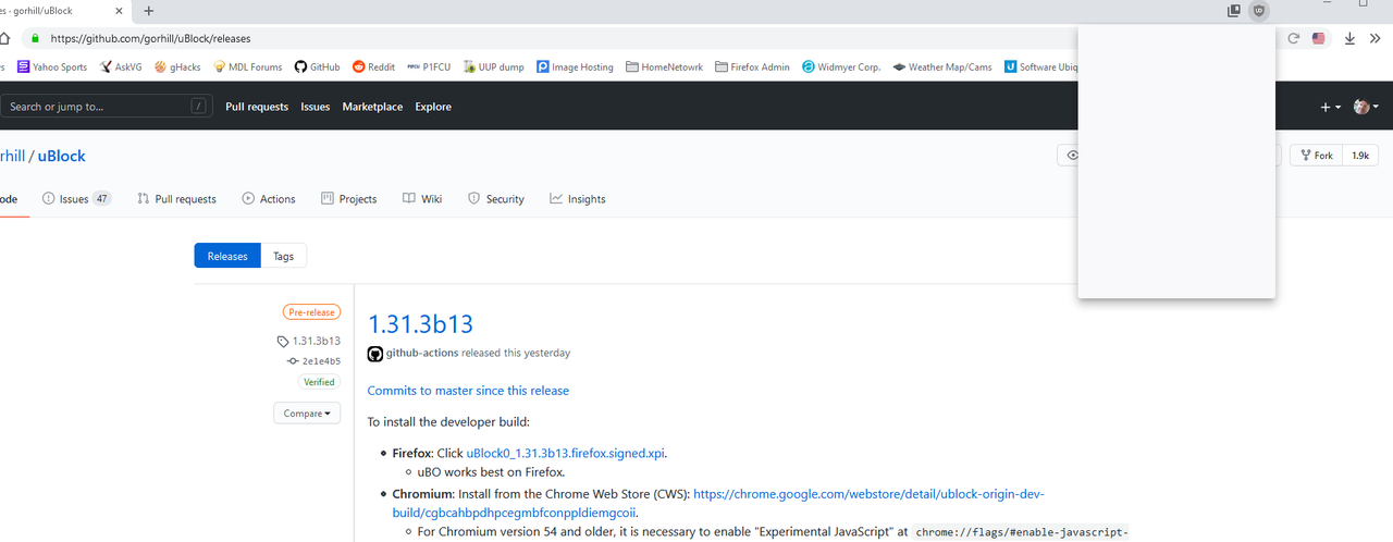 Ubo popup displays blank on github · Issue #1398 · uBlockOrigin/uBlock ...
