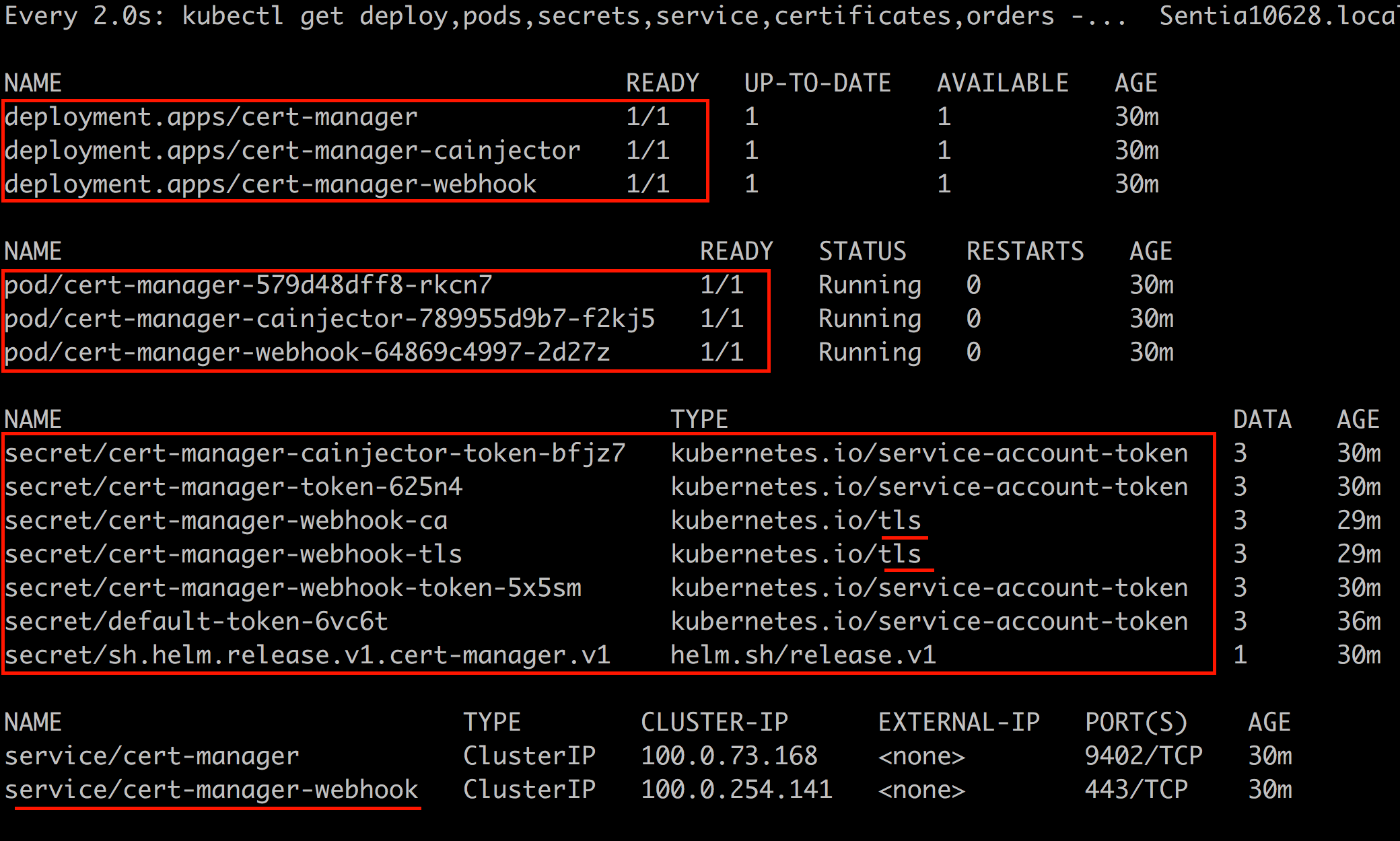 Deploying cert manager