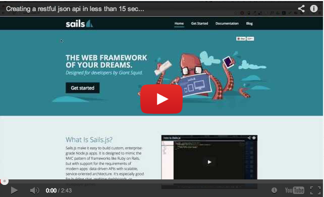 Creating a REST API with Sails.js