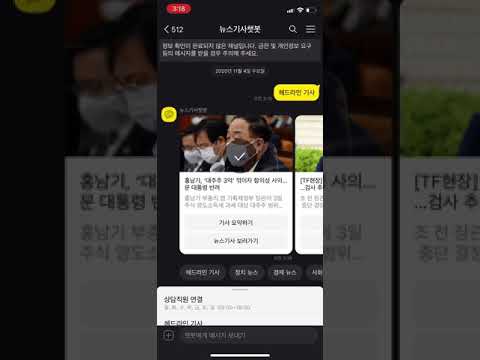 뉴스기사 챗봇 시연영상