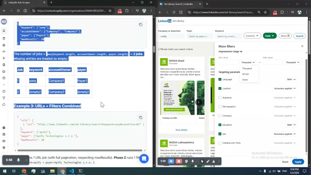 LinkedIn Ad Library Scraper Tutorial