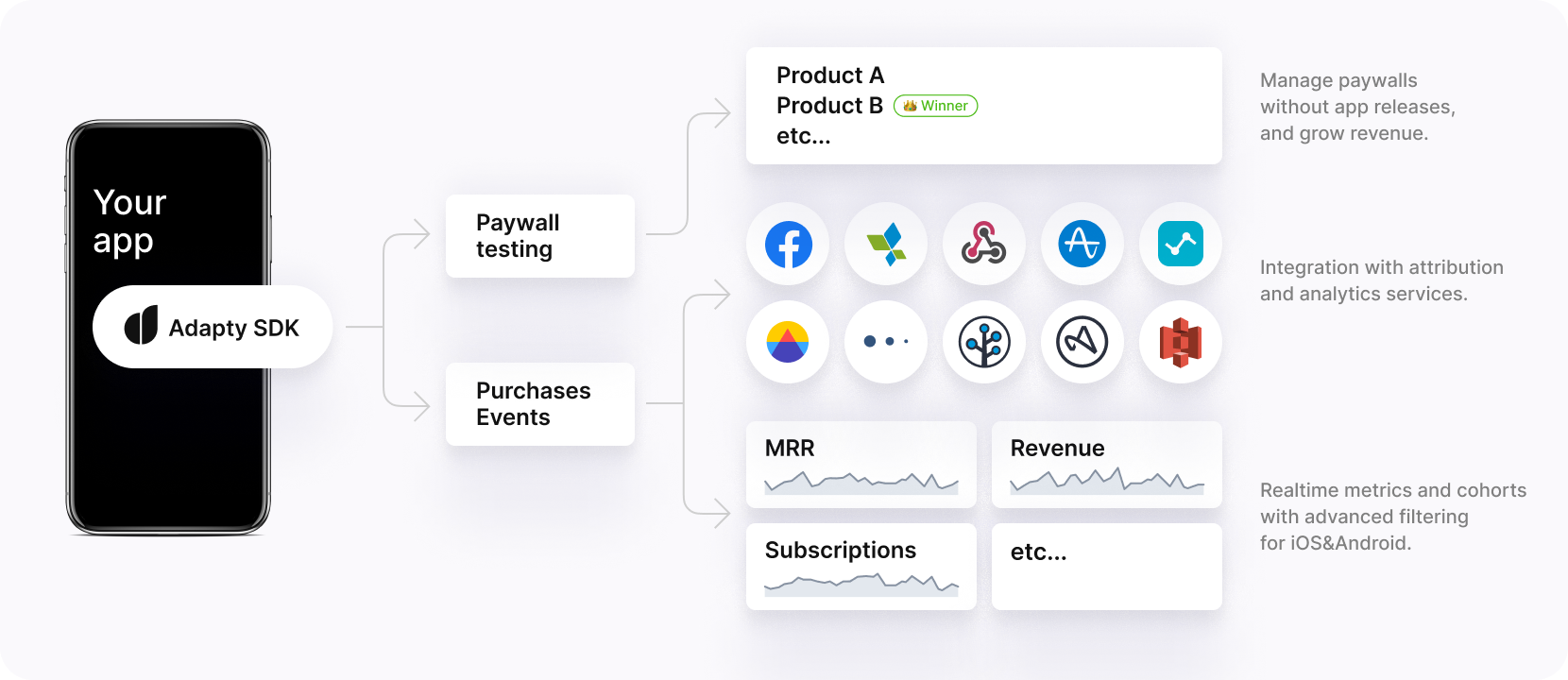 Adapty: CRM for mobile apps with subscriptions