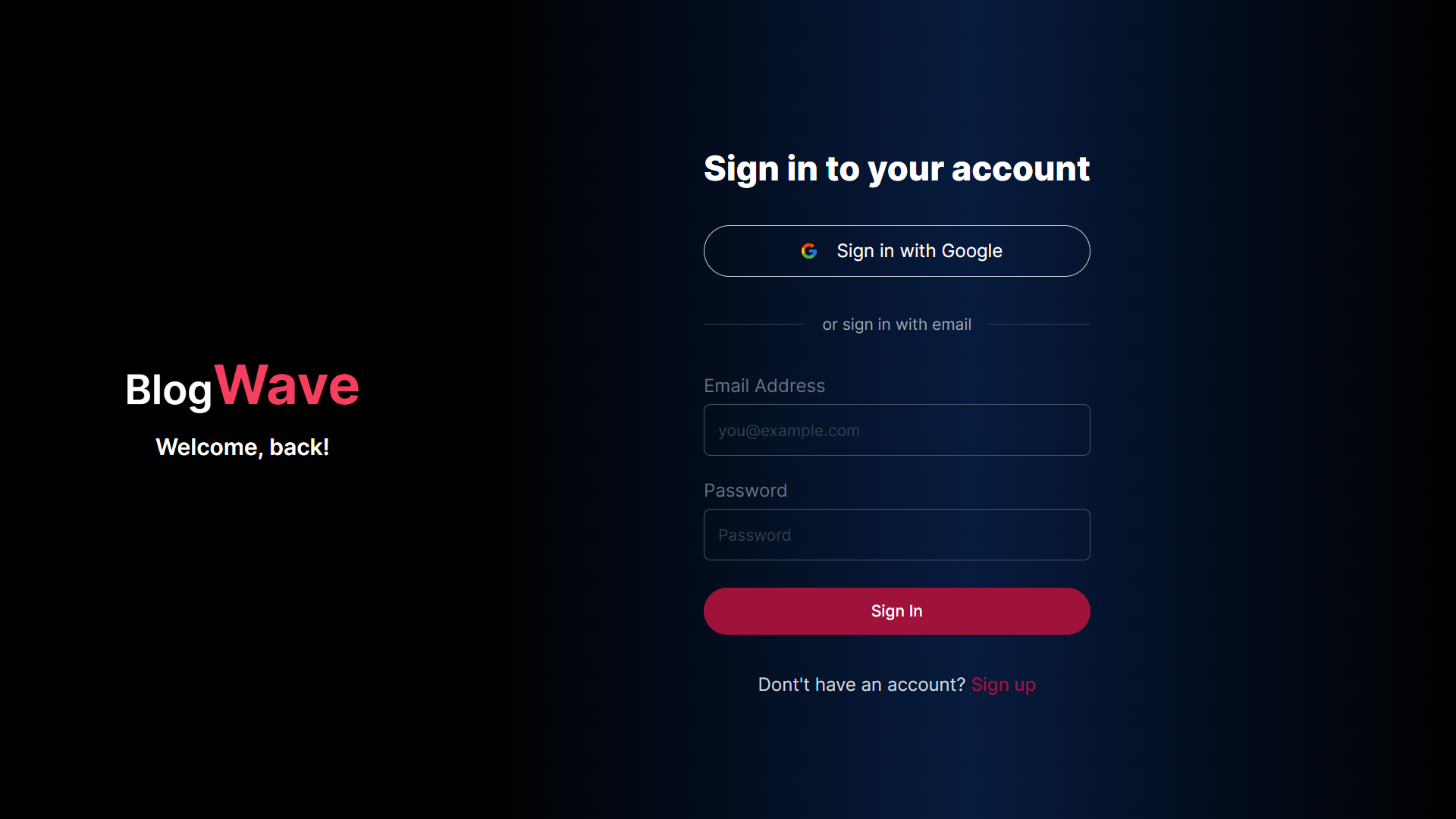 Sign-in Page