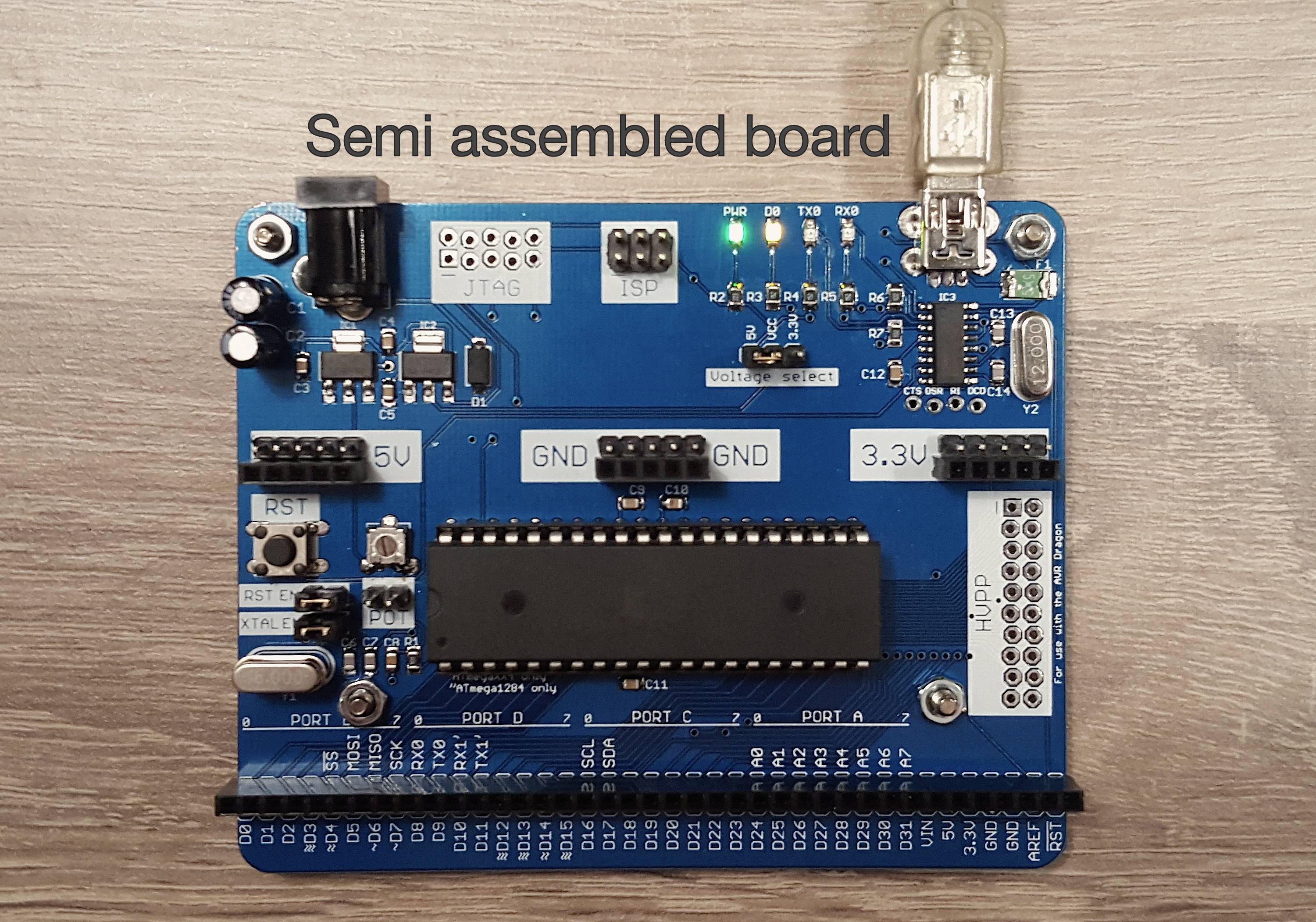 Semi assembled board