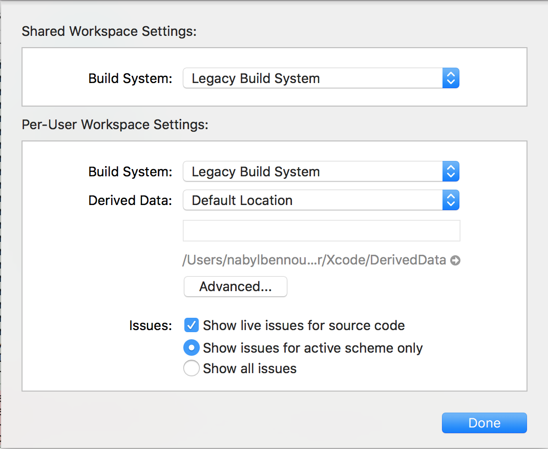 Legacy build system