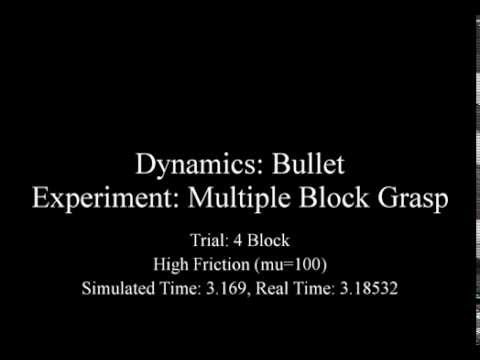 Bullet - Multiple Block Grasp - 4 Blocks - High Friction