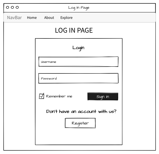 Log In Page