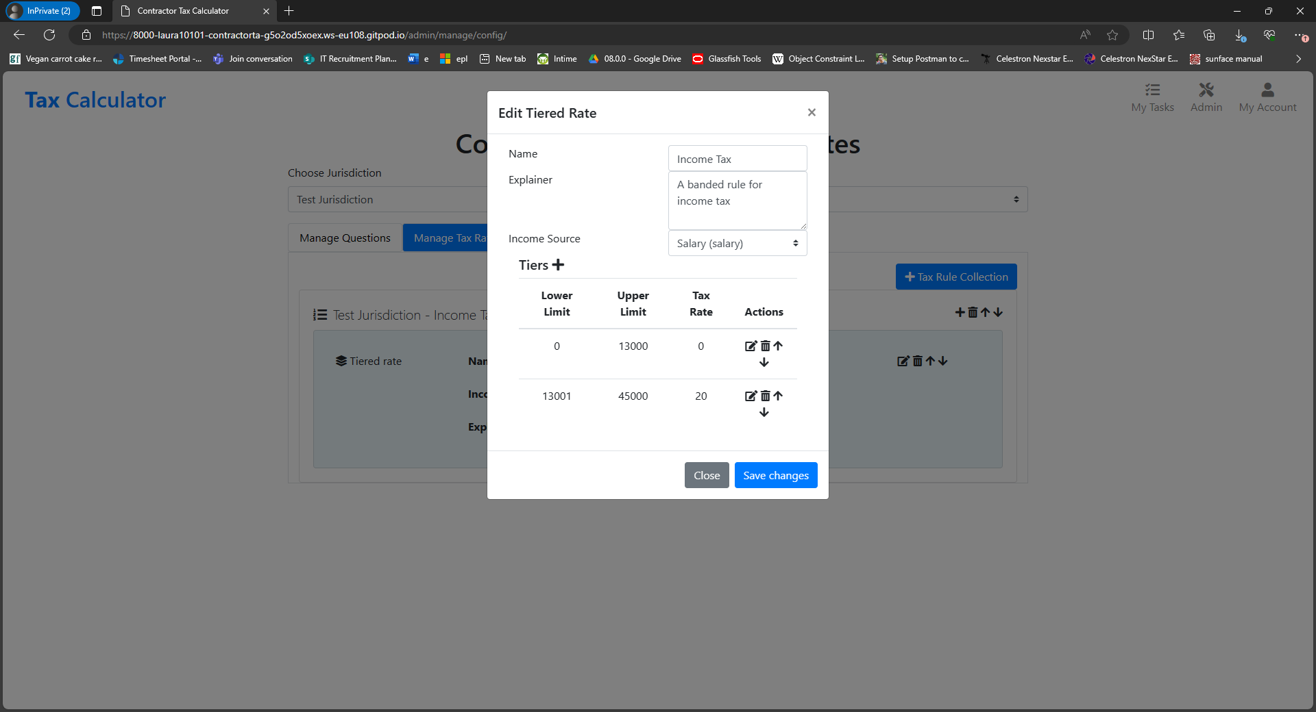 Adding a rule tier in the config app