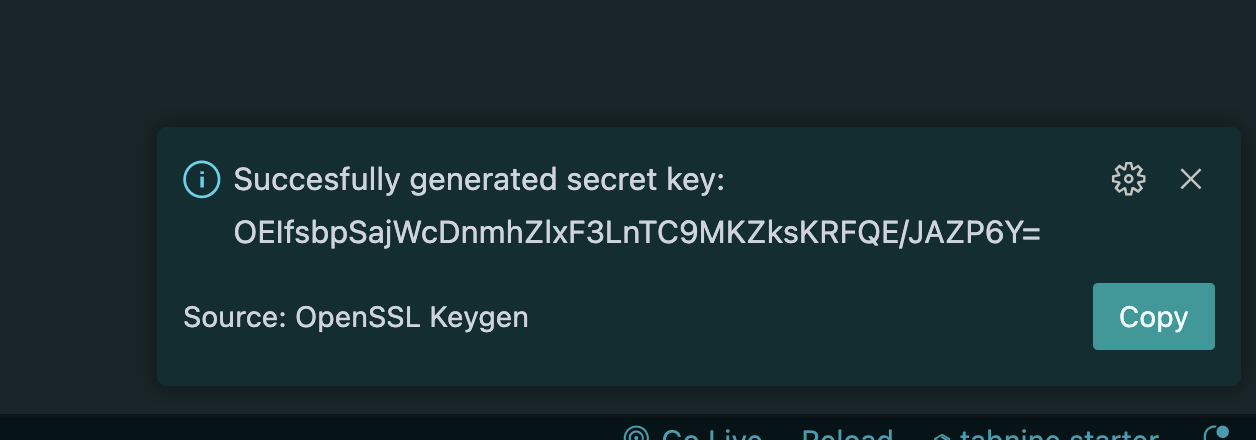 Copy Key from Notification