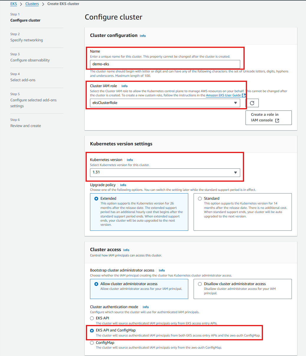 Cluster Configuration