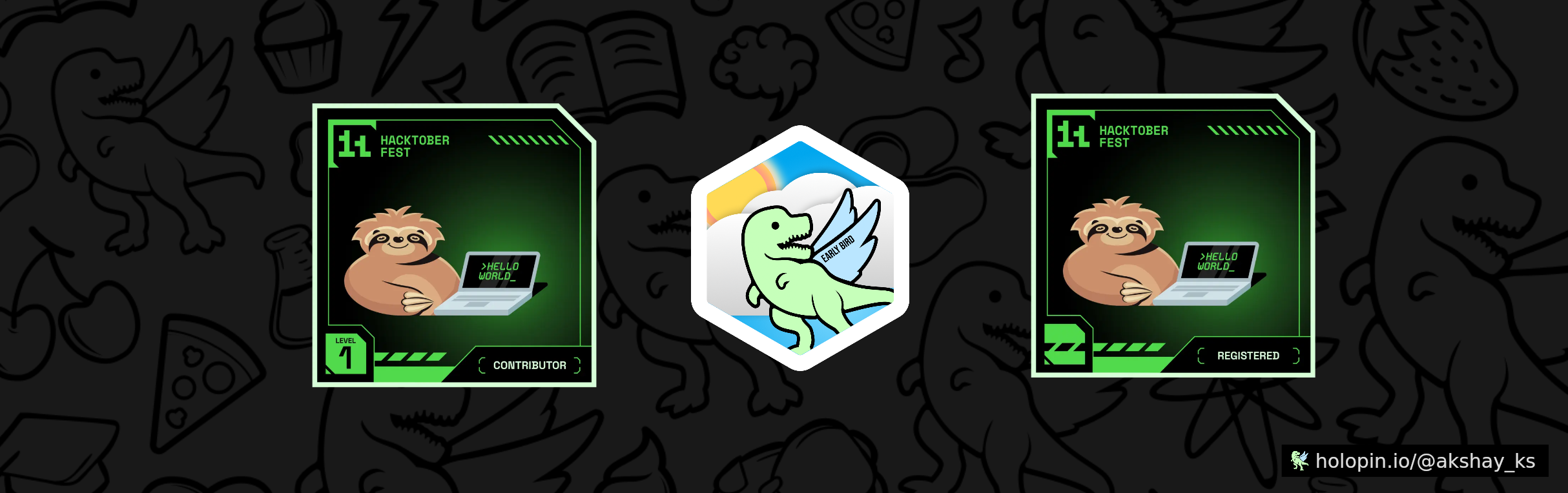 An image of @akshay_ks's Holopin badges, which is a link to view their full Holopin profile
