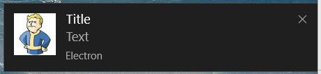 Windows 10 notification