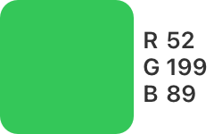 R-52,G-199,B-89