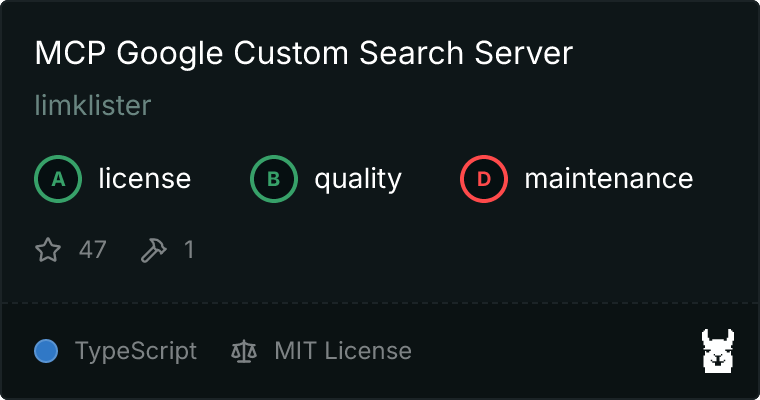 Google Custom Search Server MCP server