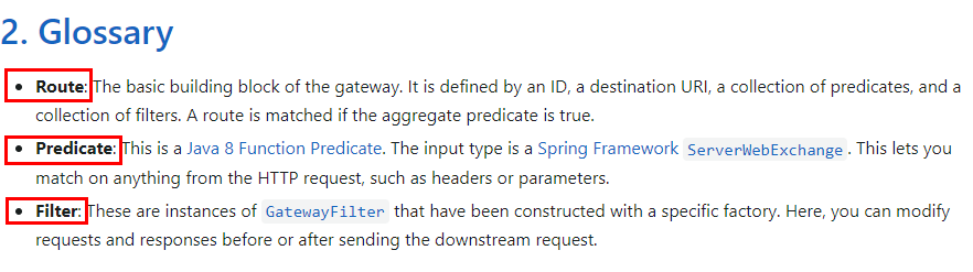 官网关于Spring Cloud Gateway三大组件