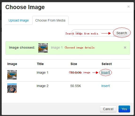 choose image