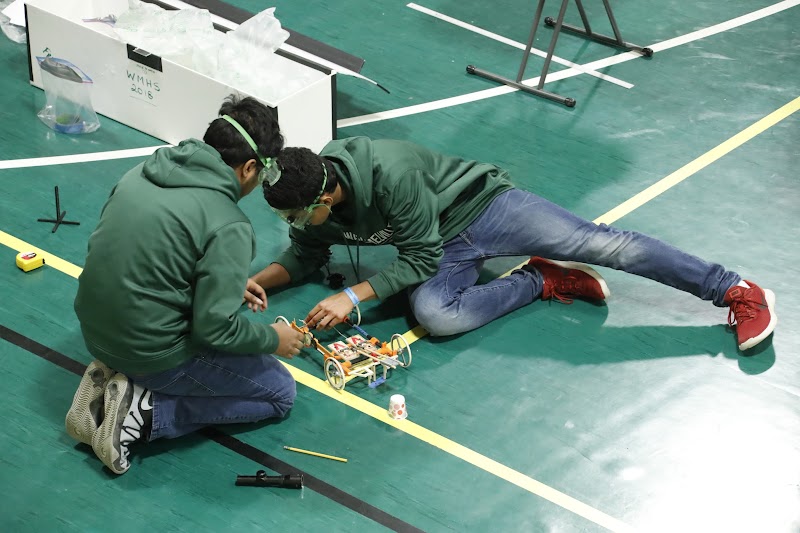 Prakash and I setting up Vehicle