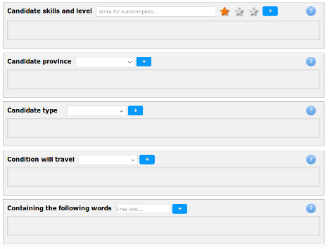 Search fields