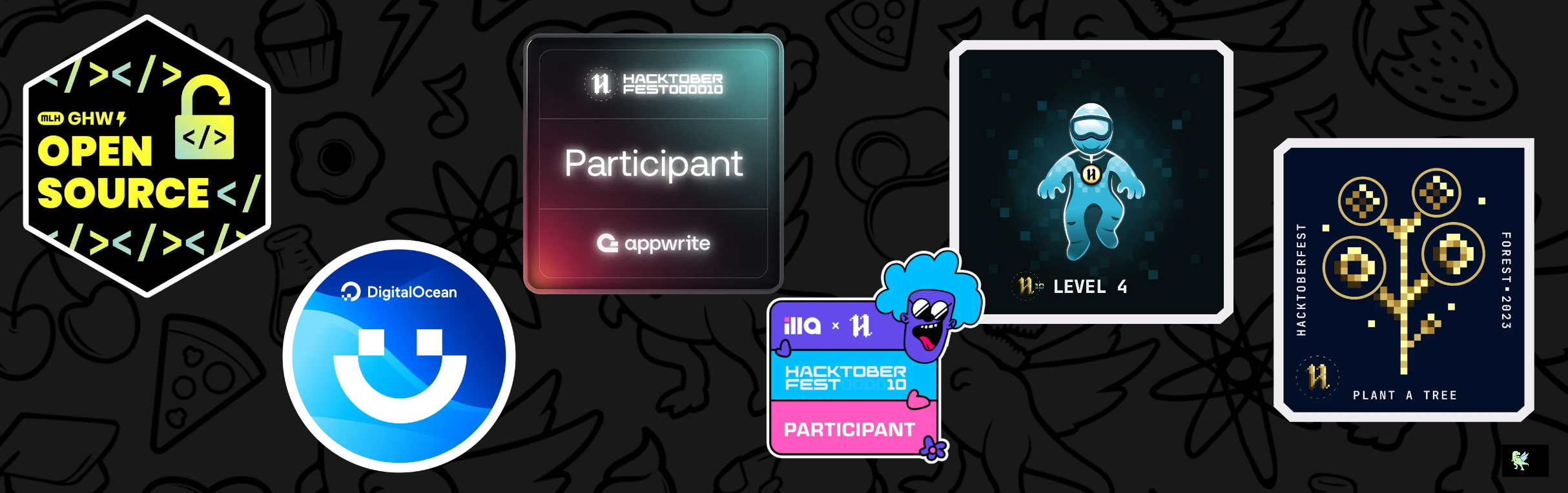 An image of @dirkbolte's Holopin badges, which is a link to view their full Holopin profile