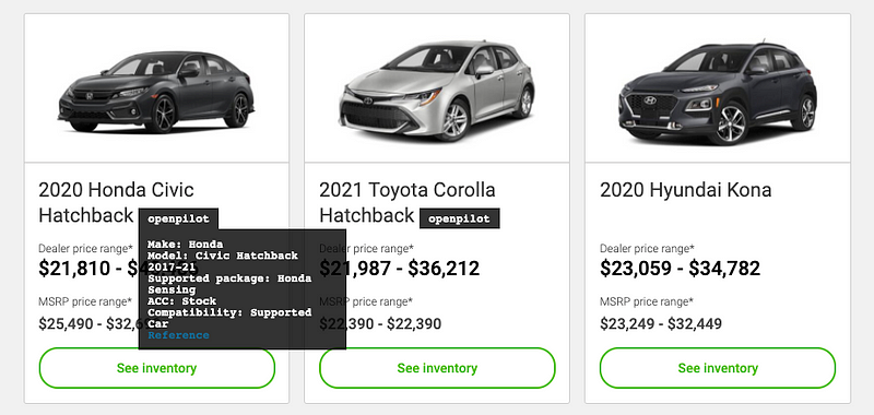 Chrome extension on autotrader.ca