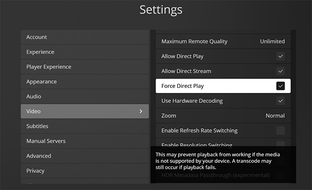 HTPC Settings