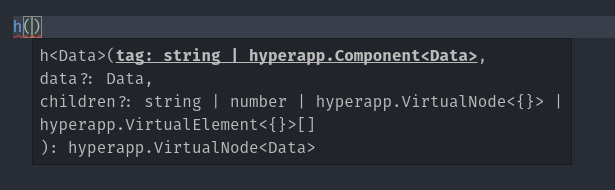 good type asking in VS Code