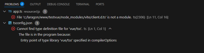 zoomed in view of identified problems on the page