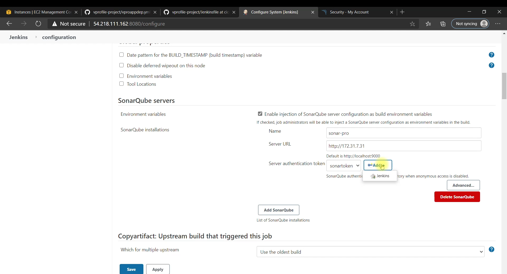 jenkins, sonarqube integration