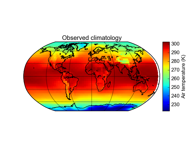 Reanalysis temperature map.