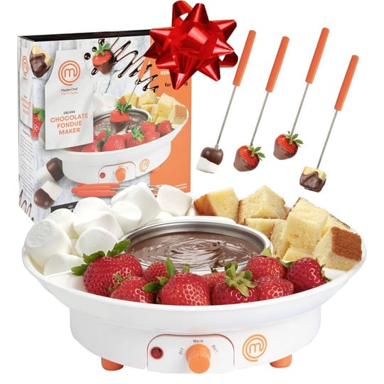 masterchef-chocolate-fondue-maker-deluxe-electric-dessert-fountain-fondue-pot-set-with-4-forks-party-1