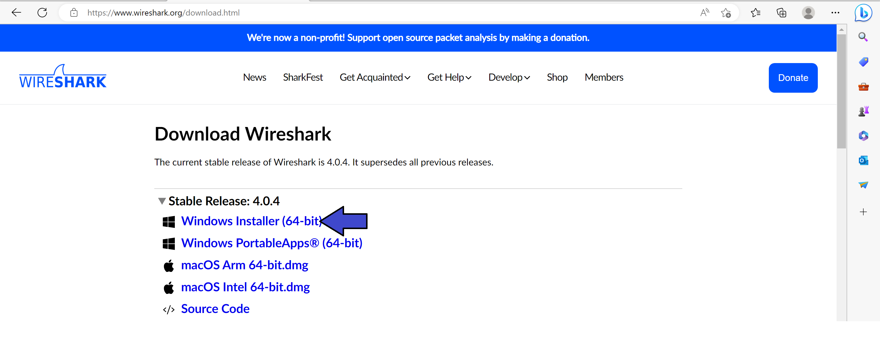 wireshark installer